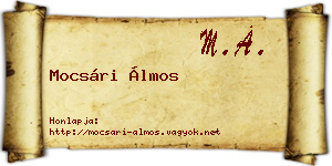 Mocsári Álmos névjegykártya
